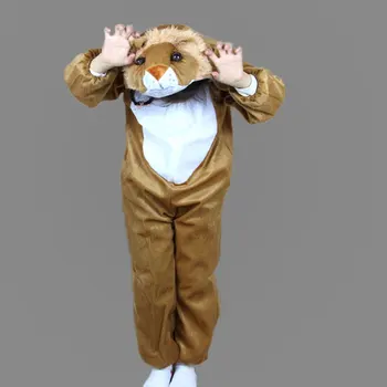 Umorden Deti Deti Batoľa Pajama Cartoon Zvieratá Lev Kostým Výkon Oblečenie Jumpsuit Deň Detí Halloween Kostýmy