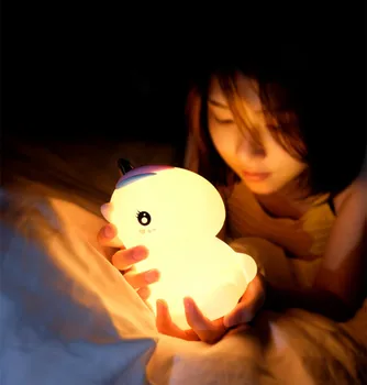 Unicorn Nočné Svetlo LED Dotykový Snímač Farebné Škôlky Lampa Spálňa Posteli Domáce Dekorácie Deti Deti Detská Hračka Dievča, Chlapec Darček