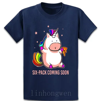 Unicorn Six Pack Prichádza Soom t shirt Jar Jeseň Kostým Prispôsobiť Posádky Krku Bežné Fitness Vintage bavlnené tričko