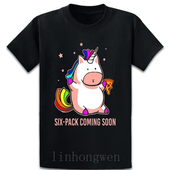 Unicorn Six Pack Prichádza Soom t shirt Jar Jeseň Kostým Prispôsobiť Posádky Krku Bežné Fitness Vintage bavlnené tričko