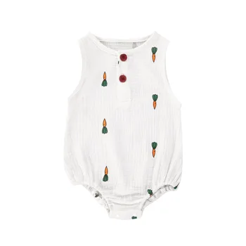 Unisex Novorodenca Chlapec Dievča Leta Bavlnená Posteľná Bielizeň Sleevelss Kaktus Remienky Oblečenie