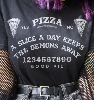 Unisex Pizza Milenca T-shirt Plus Veľkosť Vintage Graphic Tee Muži Ženy Krátky Rukáv Lumbálna Top Harajuku Tlač Tumblr Punk T tričko