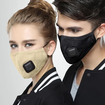 Unisex Proti Znečisteniu Ochranné Masky Prachu Respirátor Umývateľný Opakovane Bavlna Masku na Tvár pre Ženy S 2 KS Filtrov