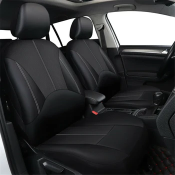 Univerzálne Kožené autosedačky Kryt kompletný Set Black Chránič Nosenie 5-Sídlo Vozidlo SUV Sedáku Mat Chránič Auta