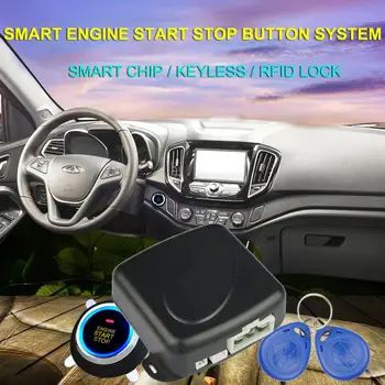 Univerzálny 12V Auto, Smart Alarm Systému Push Engine Start Stop Tlačidlo Zámok Zapaľovania Immobilizer S Diaľkovým Keyless Go Systém Vstupu