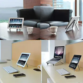 Univerzálny Hliníkový Kovový Prenosný Skladací Držiak na Stenu Stojan Mount Pre iPad 2/3/4 Vzduchu Mini pre iPhone, Tablet