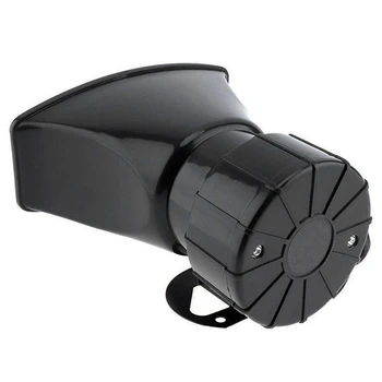 Univerzálny Motocykel, Auto Alarm Zvuk 7 Tón Horn 12V 100W Policajná Siréna Horn Reproduktor (Black)