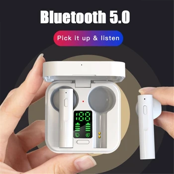 Univerzálny TWS Bluetooth 5.0 Slúchadlá Solárne Nabíjanie Bezdrôtové Slúchadlá, LCD, 3D Stereo HiFi Športové Headset S Nabíjanie Box