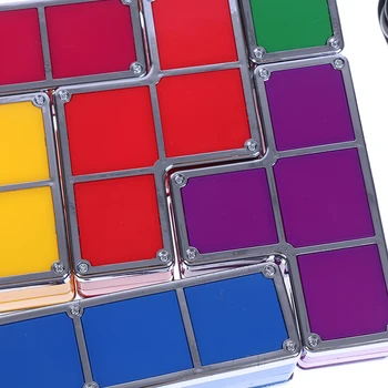 Upgrade DIY Tetris Nočné Svetlo Farebné Stohovateľné Tangramu 7 Kusov LED Indukčné Spriahnuté Lampa 3D Hračky Darček