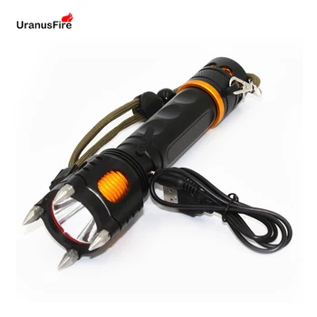 Uranusfire 1200 Lúmenov Lampa LED Baterka Pochodeň Svetla T6 Lanterna Taktická Vojenská Polícia Baterka Camping Horák
