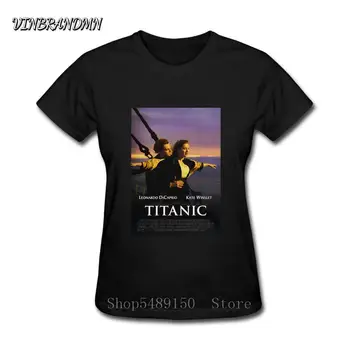 Urban Tee Tričko Retro Titanic Plagát Tshirts Ženy, Mladé Dievča, Krátke Rukávy Letné T-Shirts Romantický Topy, Lacné Oblečenie Značky