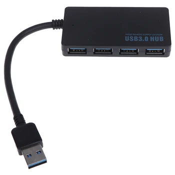 USB 3.0, 4-Port USB Hub-Rozbočovač Adaptér pre Notebook, Počítač PC Super Speed USB Hub