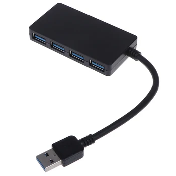 USB 3.0, 4-Port USB Hub-Rozbočovač Adaptér pre Notebook, Počítač PC Super Speed USB Hub