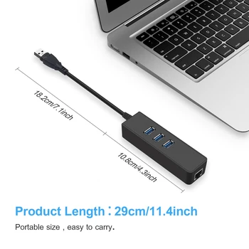 USB 3.0 pre Rj45 Rozbočovača Gigabit Ethernet Adaptér pre Xiao Mi Rámček 3/S 4 4c se Android TV Set-top Box, Sieťová Karta Lan USB Štiepačky