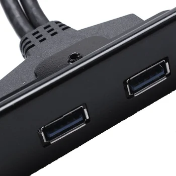 USB 3.0 Predný Panel Hub 2 Port Rozšírenie Bay 20 Pin na USB3.0 Držiak, Kábel pre Počítač PC