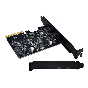 USB 3.1 PCIE slot karty PCI Express Rozširujúca Karta PCI-E 4X USB 3.1 Gen2 10Gbps 2-Port USB napájací Adaptér ASMedia ASM3142 Chipset Pre Desktop