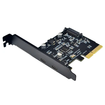 USB 3.1 PCIE slot karty PCI Express Rozširujúca Karta PCI-E 4X USB 3.1 Gen2 10Gbps 2-Port USB napájací Adaptér ASMedia ASM3142 Chipset Pre Desktop
