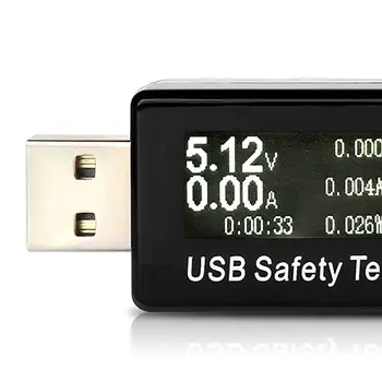 USB Bezpečnosti Tester,Digital Power Meter Tester Multimeter Prúdu a Napätia Monitor Napätie Napájania,Test Rýchlosti Nabíjačky