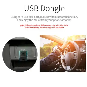 USB Bluetooth 5.0 Vysielač, Prijímač 4 v 1 EDR Dongle Adaptér 3,5 mm AUX pre TV, PC Slúchadlá Stereo Auto HIFI Audio
