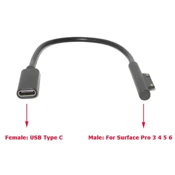 USB C Typ Nabíjačky Nabíjací Adaptér Kábel Kábel pre Microsoft Surface Pro 6/5/4/3