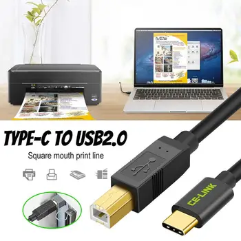 USB-C, USB 3.1 Typu C Konektor Samec Na USB 2.0 Typ B Samec Dátový Kábel Pre Mobilný Telefón, Tlačiareň, Pevný Disk