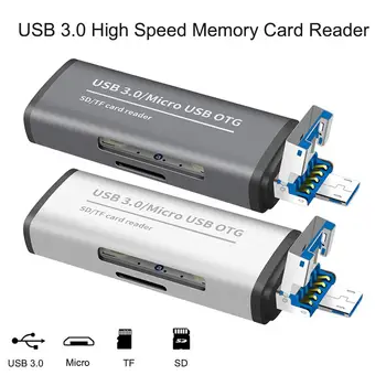 USB Card Reader 3.0 USB 3.0 TF Čítačku Pamäťových Kariet SD SDHC SDXC MMC OTG Android Adaptér Cardreader Micro SD/TF (Micro SD Čitateľov