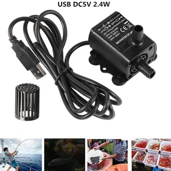 USB DC5V 2.4 W Vodné Čerpadlo pre Vonkajšie Fontány