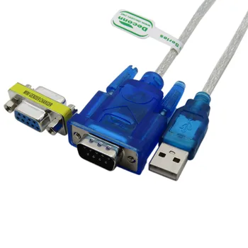 USB do RS-232 DB9 9-pinový Sériový Kábel w/ Žena Adaptér Podporuje systém Windows 8, Č. CD