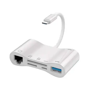 USB Ethernet USB 3.0 na RJ45 Rozbočovača 10/100Mbps Ethernet Adaptér Sieťovú Kartu USB, Lan 3.0 OTG Adaptér SD Čítačku Pre iPhone, iPad
