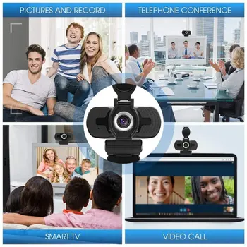 Usb Kamera 1080P Počítač, Fotoaparát Live Internet Celebrity Videa Fotoaparátu S Kryt Objektívu Bez Mechaniky Webkamera