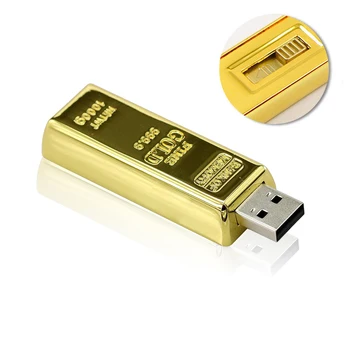 USB kl ' úč 128 gb usb flash disk 64 gb zlata pero disk 4 gb 8 gb 16 gb 32 gb, memory stick kreatívny darček gold bar cle usb2.0