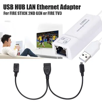 USB, LAN Ethernet Kábel Adaptéra Znižujú ukladanie do vyrovnávacej Pamäte Pre 2. Generácie Amazon Požiaru TV Stick Plug and Play