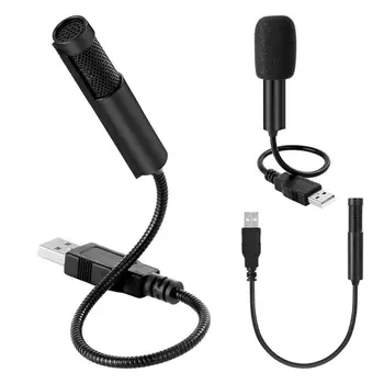 USB Mikrofón Anti-Noise Nastaviteľné Prenosné Audio Voice Trubice Ploche Počítača, QQ, MSN, Skype Spievať pre Linux OS Windows LX9A