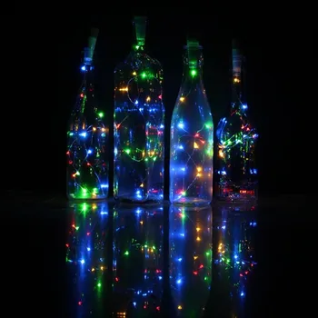USB Nabíjateľné 2M 20LEDs Fľaša Vína Korku Svetlá Medený Drôt String Hviezdna LED Svetelné Girlandy pre DIY,Party,Vianočné,Svadobné