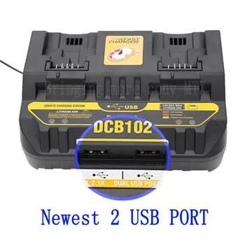 Usb port 5V Pre Dewalt 12V 14,4 V 18V Dcb101 Dcb200 Dcb140 Dcb105 EÚ Zapojte Nástroj Napájanie nabíjačky Dcb102 Dvojité Li-Ion Batérie, Nabíjačky