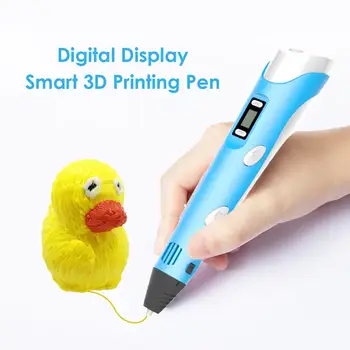 USB Powered Digitálny Displej Smart 3D Tlač Pero s Vlákna Tvorivosti Termín Dodávky pre Deti Pekný Darček