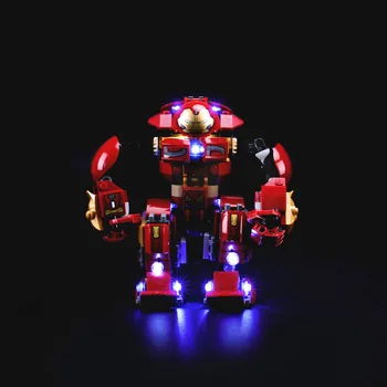 USB Powered LED Osvetlenie Držiak Pre Iron Man Hulkbuster 76104(LED Zahrnuté Len, Č Kit)Pre Deti, Vzdelávacie Hračky Darček k Narodeninám