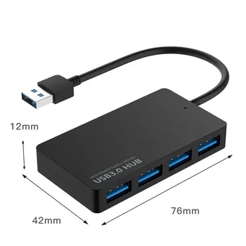 USB Rozbočovač USB-C Rozbočovač USB 3.0, 4-Port Splitter Adaptér Viacerých USB 5Gbps Super Speed USB Hub-Typ-C Rozbočovač pre iMac Notebook Notebook