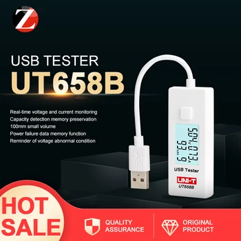 USB Tester JEDNOTKY UT658 UT658B U Disk Doctor Nabíjačky Voltmeter Ameter Kapacita 9V napätie prúd meter ammeter detektor predaj