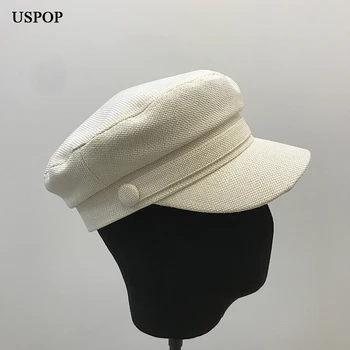 USPOP bavlnená posteľná bielizeň newsboy čiapky ženy bežné ploché vojenské spp priedušná slnečná clona letné čiapky