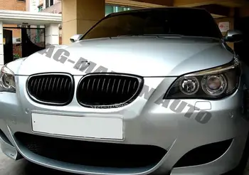 UV leštené reálne uhlíkových vlákien radiátor oka mriežka funguje auto grily Auto predný nárazník mriežka pre BMW 5 E60 série