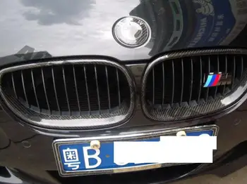 UV leštené reálne uhlíkových vlákien radiátor oka mriežka funguje auto grily Auto predný nárazník mriežka pre BMW 5 E60 série