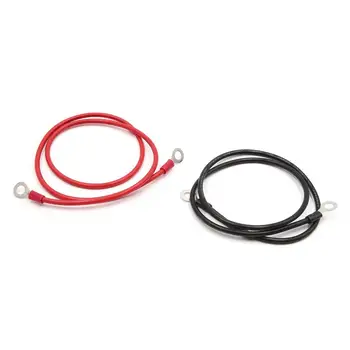 Uxcell 2 ks 62 cm Dĺžka Black Red Batéria, Invertor Drôt Napájací Kábel na Prenos údajov pre Auto