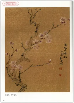 Učenia Čínskej Maľby Knihy Xie Yi Wintersweet Kvet Tradičnej Čínskej Maľby Zručnosti 48pages 21*28.5 cm