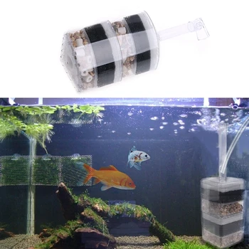 Užitočné Vzduchom Poháňané Biochemické Rohu Filter Hubky Ryba, Ryby, Krevety nádrž Akvárium 448B