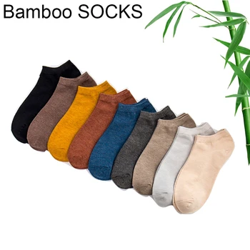 V lete Kvalitné Cool pánske Bambusové Vlákno Tenké Ponožky Krátke Ponožky Harajuku Farbou Muži Ženy Ponožky 10 Párov/Veľkosť Lotu NÁS 7-9