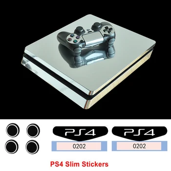 V pohode, Zlaté, Strieborné, Modré Vinyl Hra Pokrytie Pokožky Pre Playstation 4 Slim PS4 Slim Konzoly Ochranu Pre PS4 Radiče Obtlačky