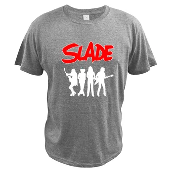 V Slade Box T Shirt Slade Štyri Disk Poľa Album Tričko anglická Rocková Kapela Krátky Rukáv Camiseta Čistej Bavlny EÚ Veľkosť Tee Topy
