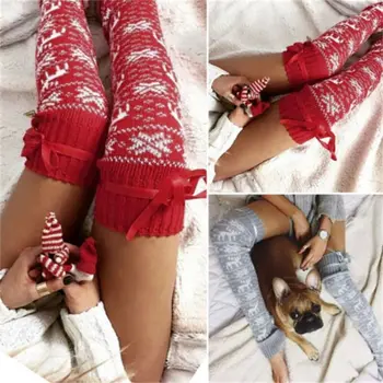 V Zime Vianoce Leg Warmers Ženy, Pletené Vlnené Leg Warmer Udržať Teplé Termálne Knittings Vianoce, Veselé Vianoce 2019 Hot