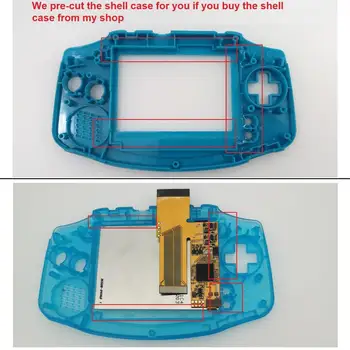 V2 IPS Podsvietenie LCD Súpravy 10 Úrovne Jasu Pre Gameboy Advance Konzoly Pre GBA + Farebné Pre-Cut púzdro